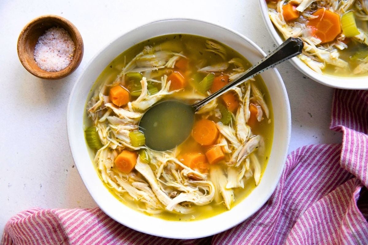 Chicken Soup overhead view.