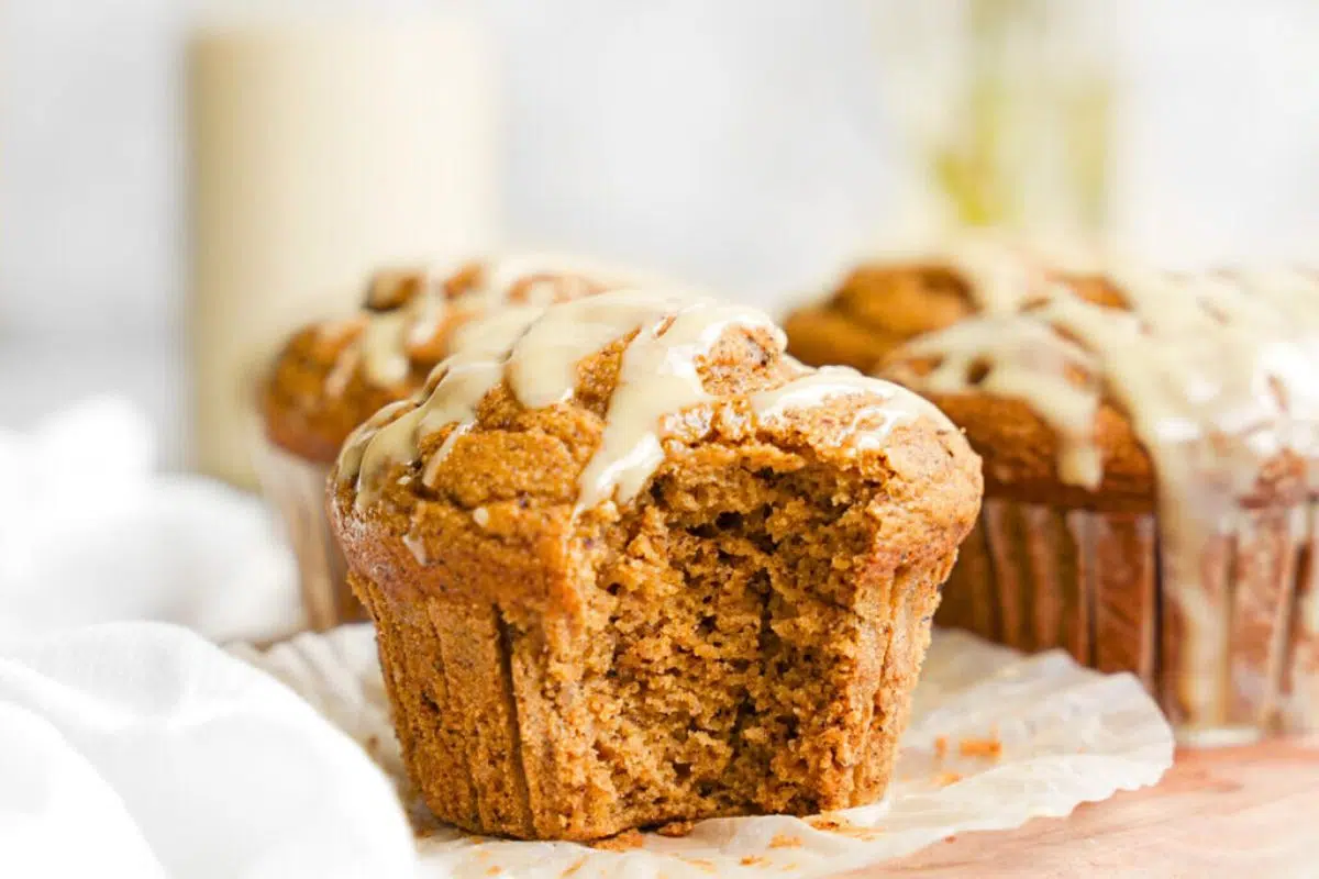 Gluten-Free Vanilla Muffins close up look.