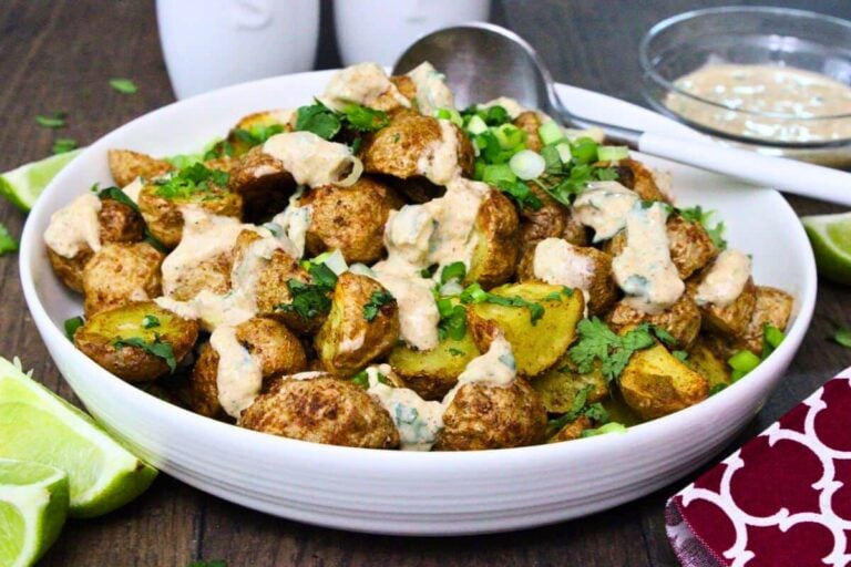Gunpowder Potatoes served in a bowl.