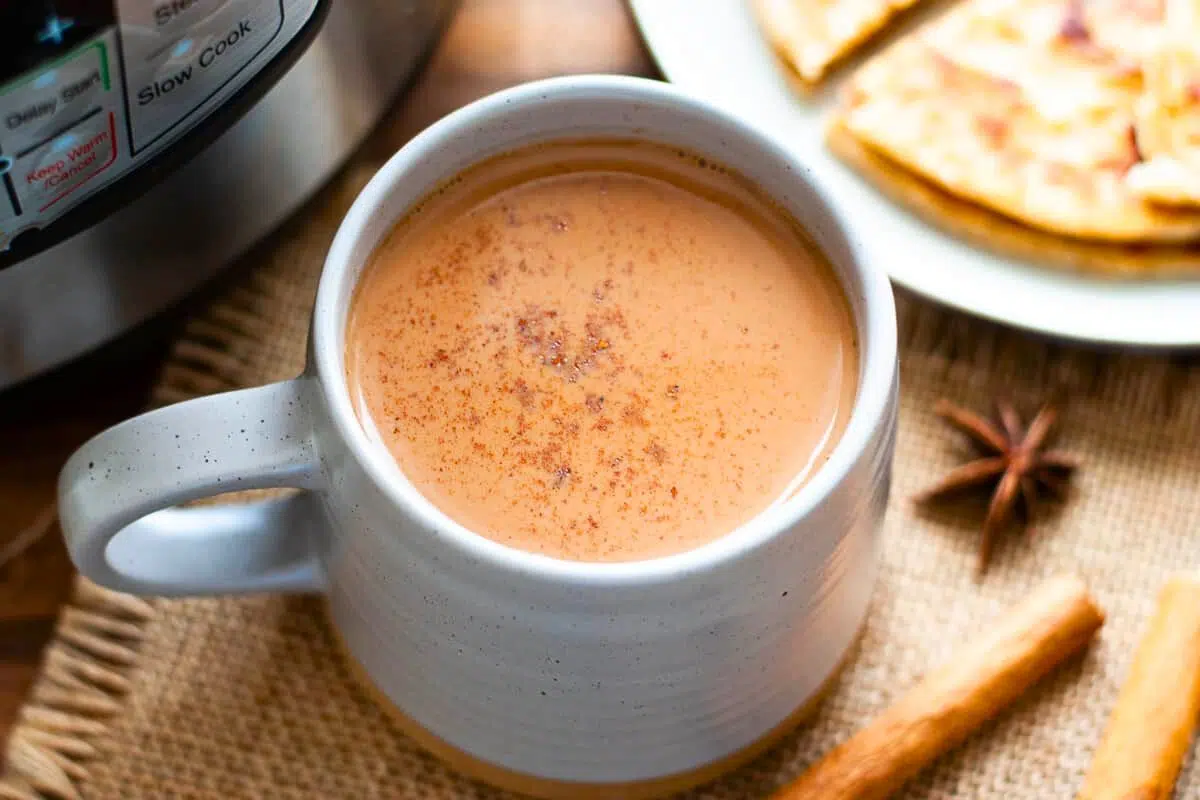 Masala Chai served in a cup.
