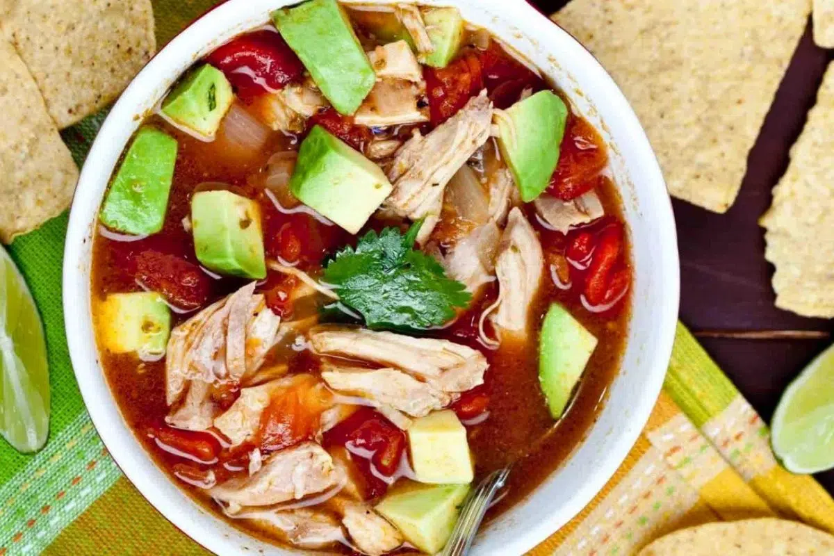 Mexican Chicken Stew served in a bowl.