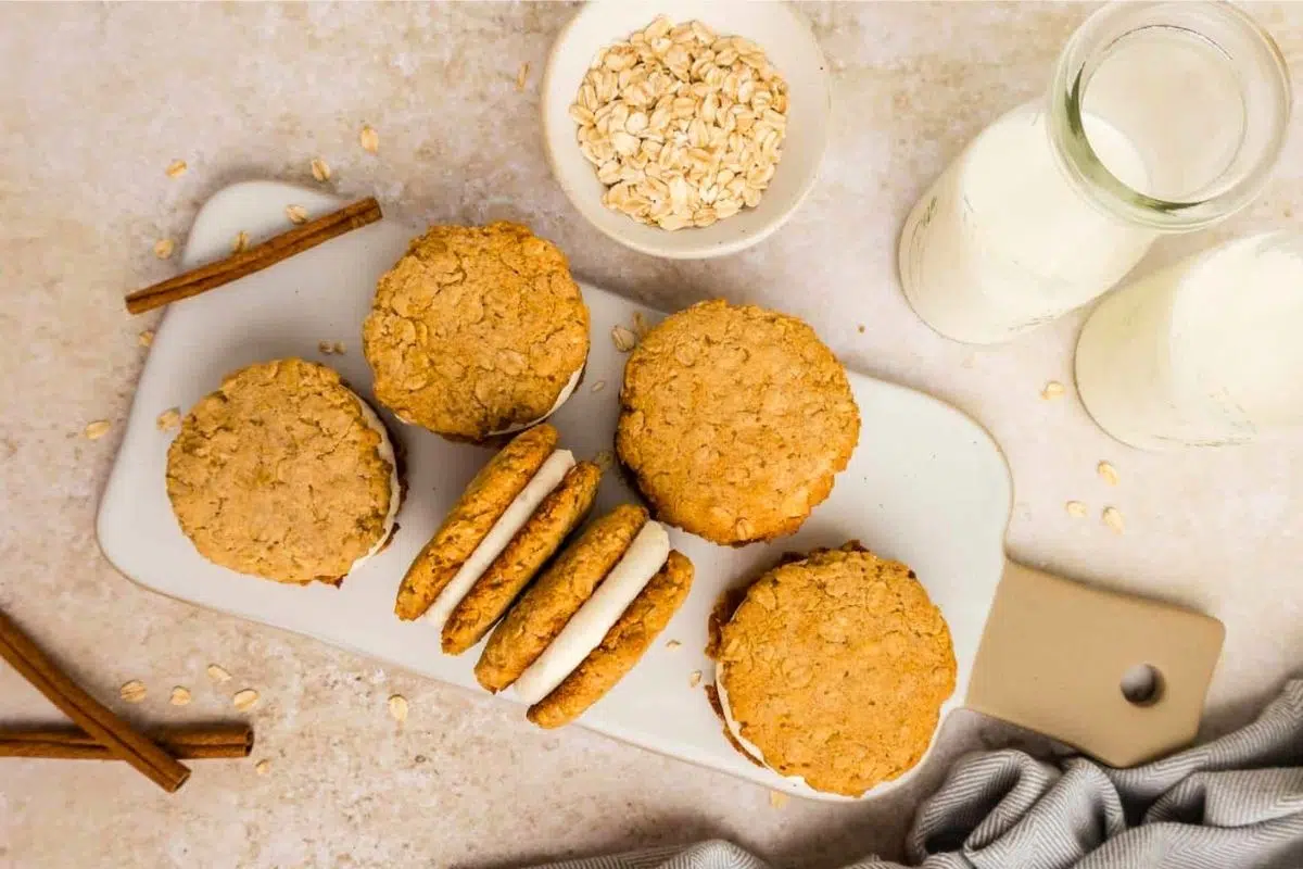 Oatmeal Cream Pies overhead view.