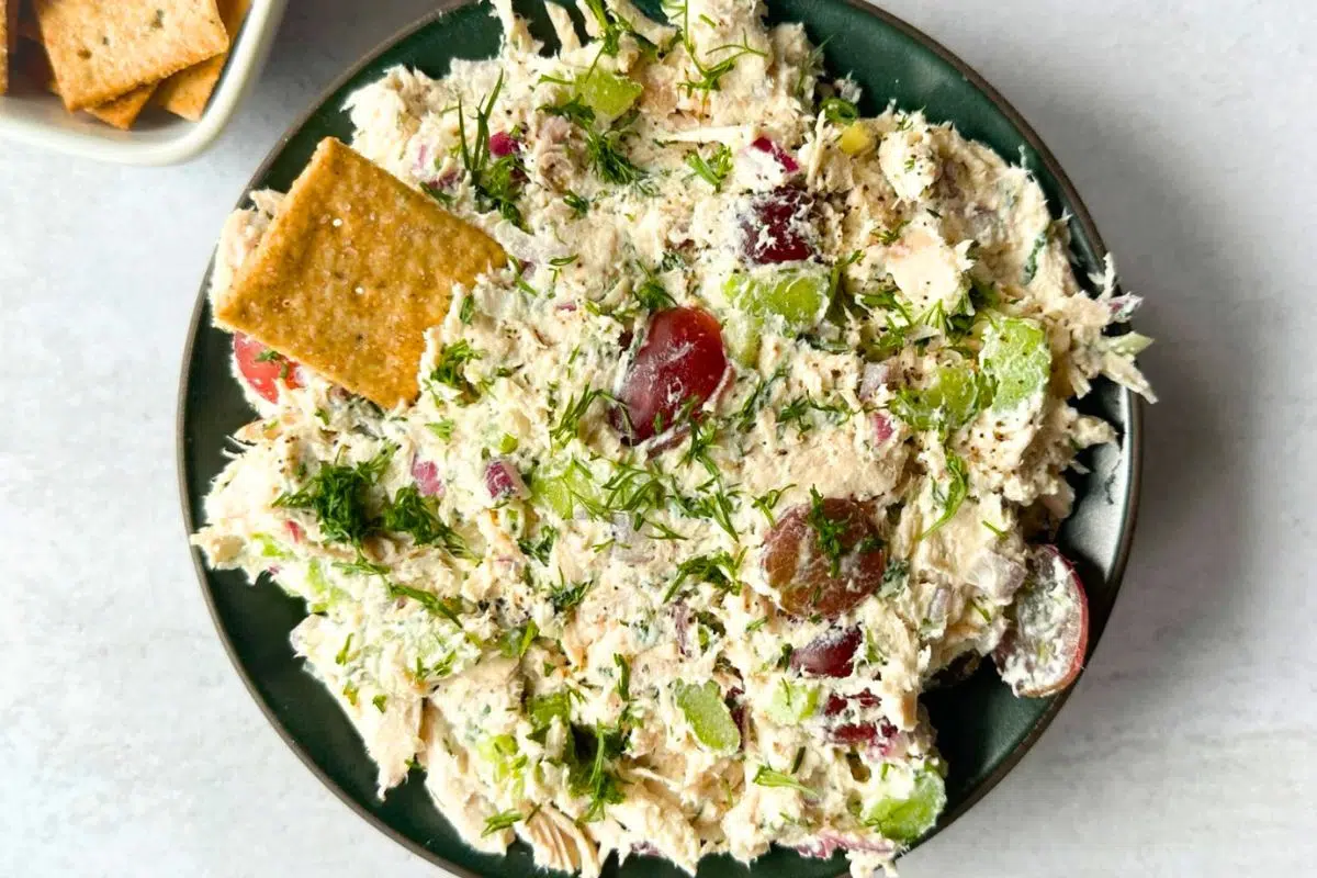 Rotisserie Chicken Salad close up look.