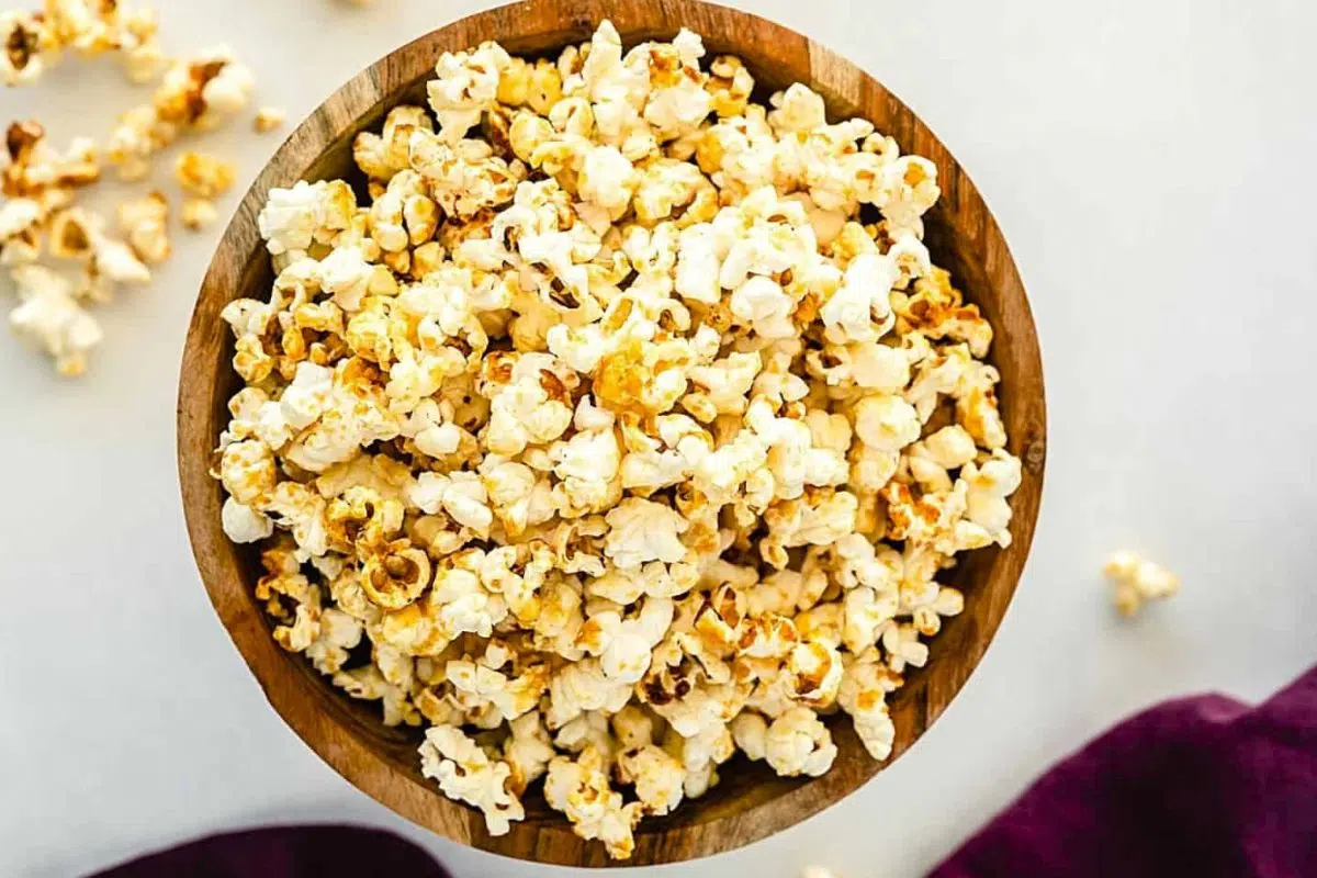Sugar-free Kettle Corn overhead view.