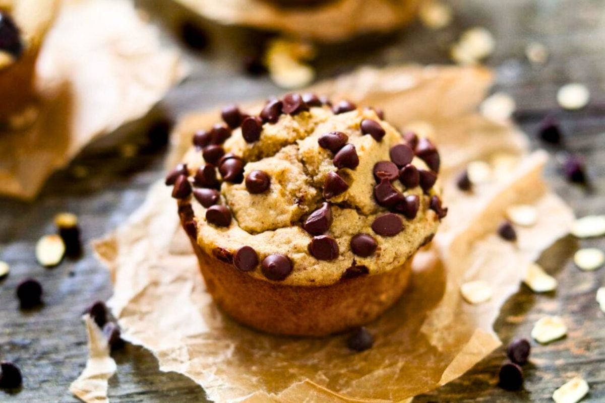 Vegan Protein Muffins close up look.