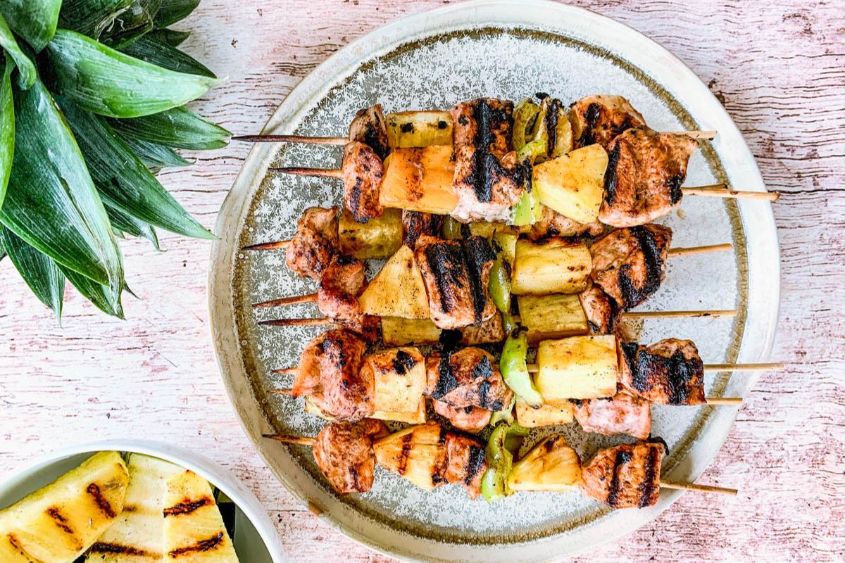 BBQ Pineapple Chicken Kabobs