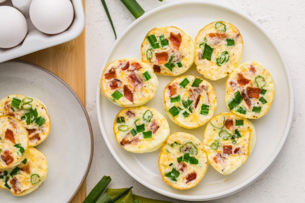 Egg White Bites overhead shot.