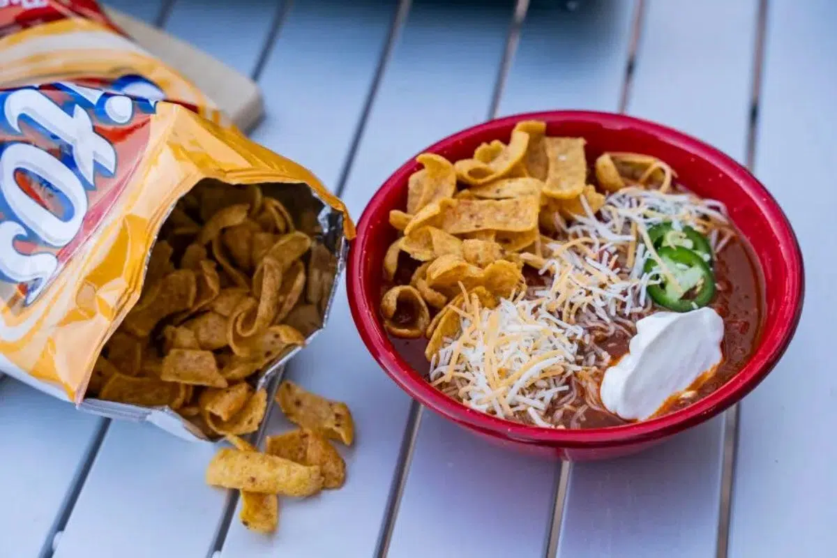 Go To Camping Chili served in a bowl.