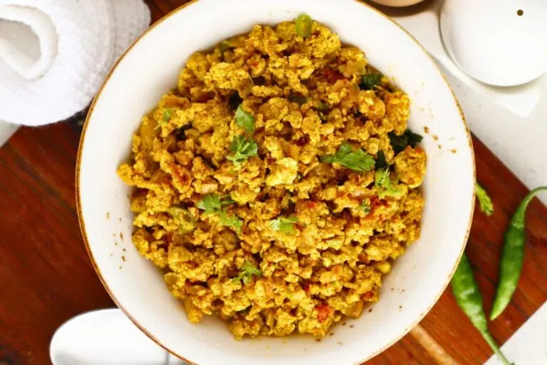 Indian Scrambled Eggs close up look.