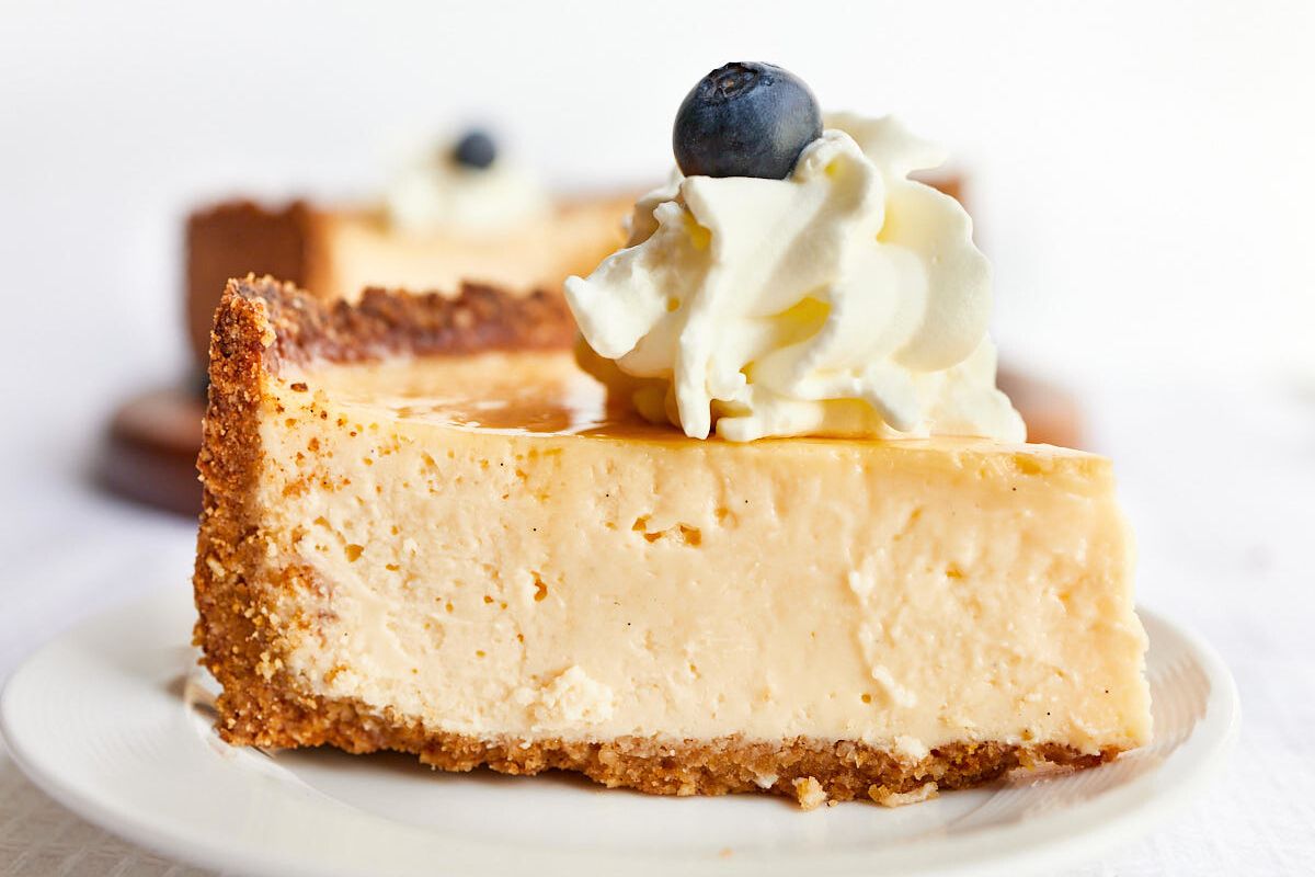 Protein Cheesecake served in a plate.