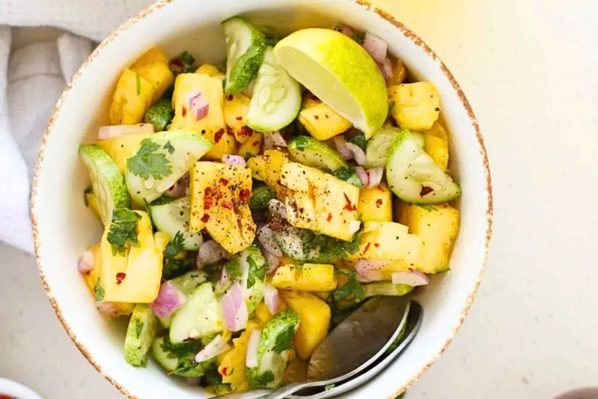 Spicy Pineapple Cucumber Salad