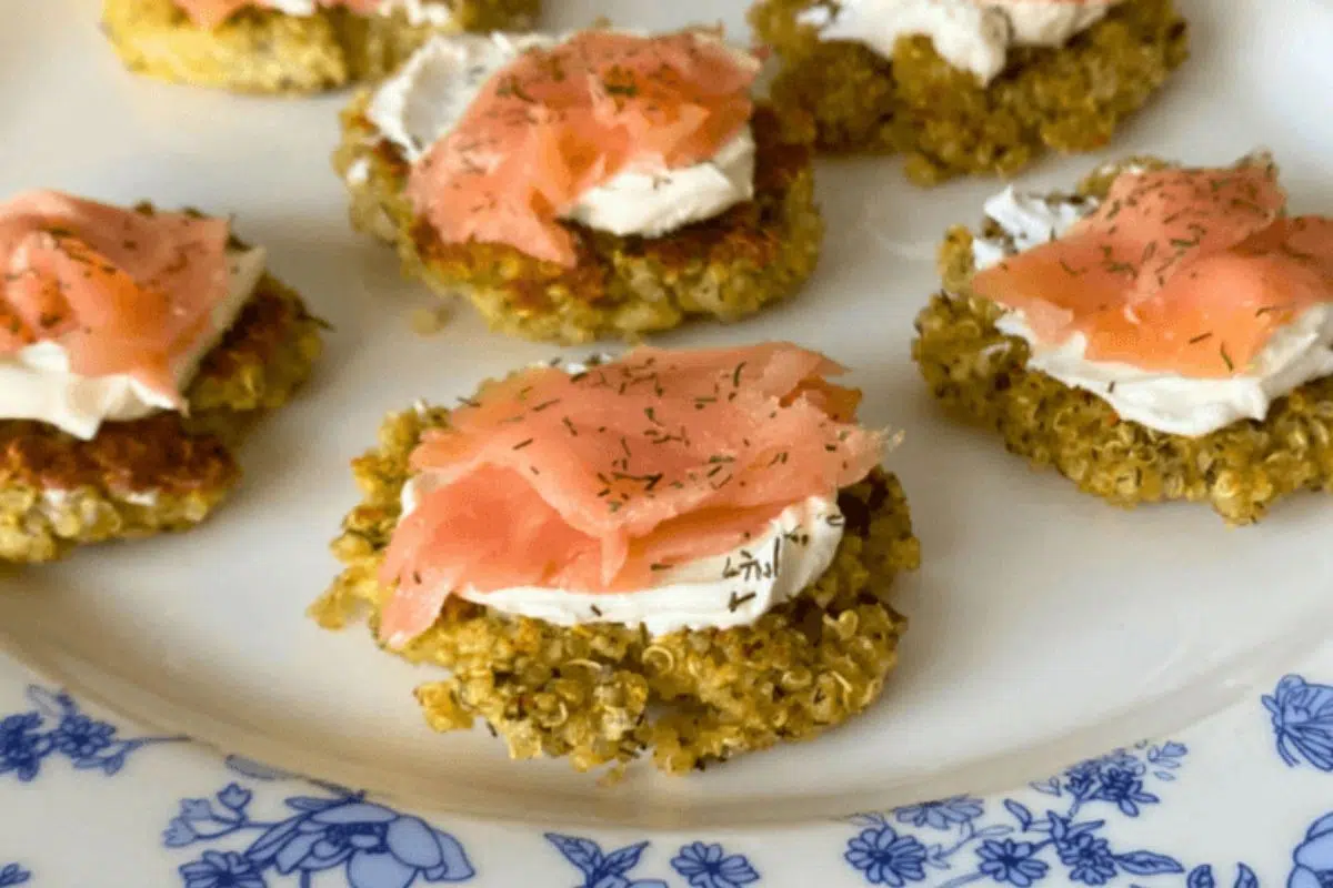 Two-Bite Smoked Salmon Quinoa Cakes
