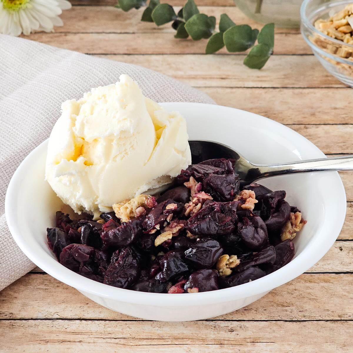 Gluten Free Cherry Crisp Recipe With Frozen Cherries