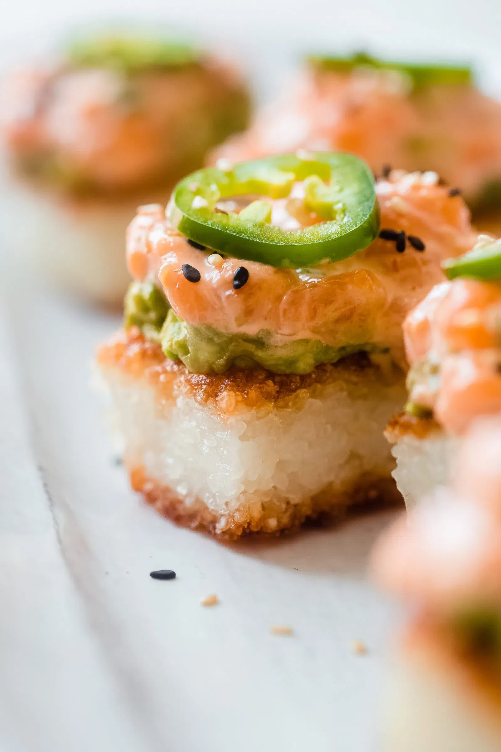 Crispy Rice Spicy Salmon Bites