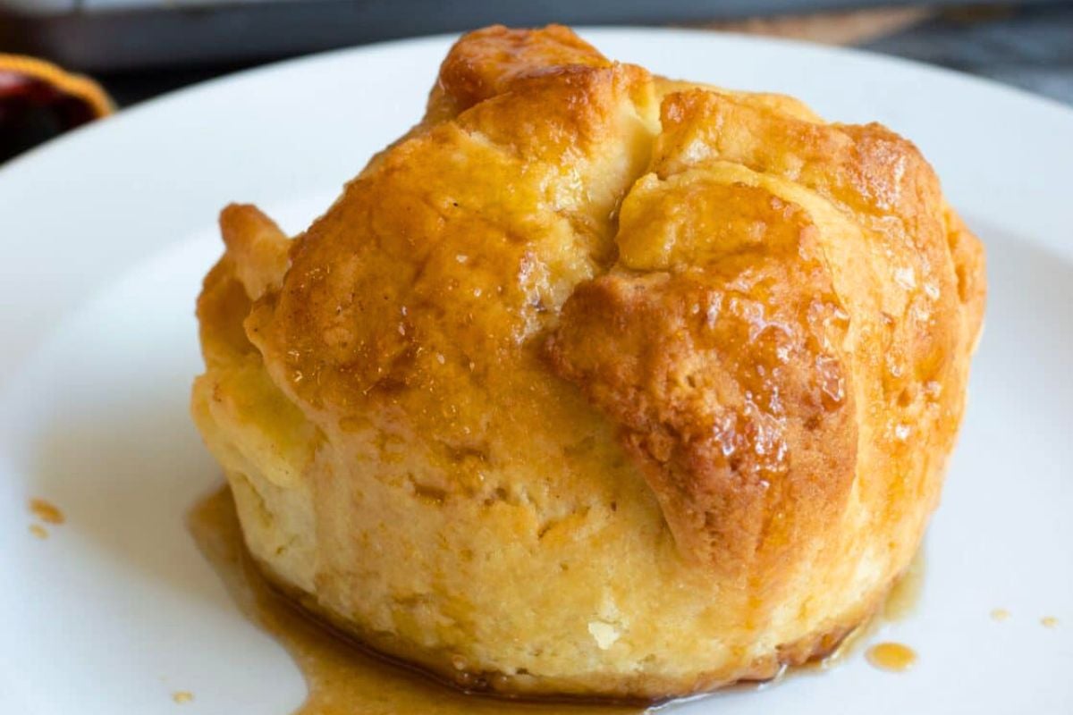 Apple Dumplings close up look.