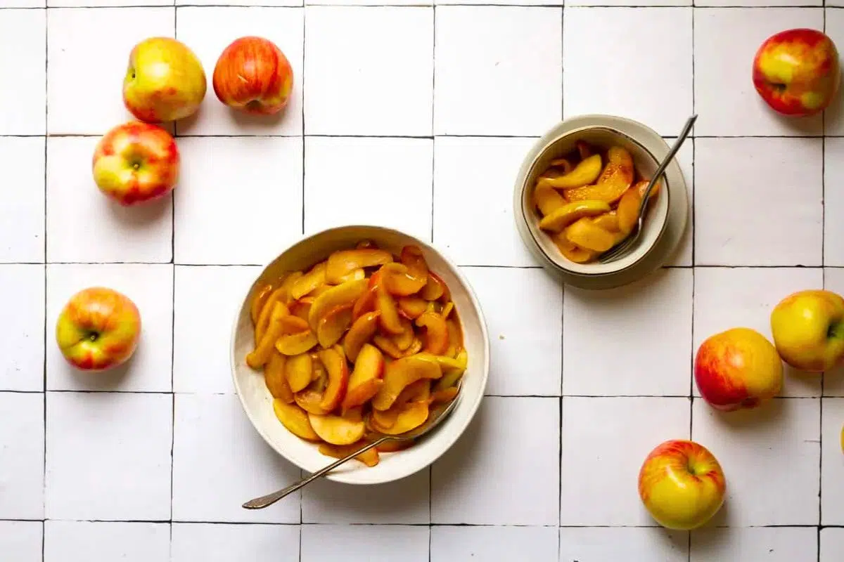 Bourbon Apples overhead view.