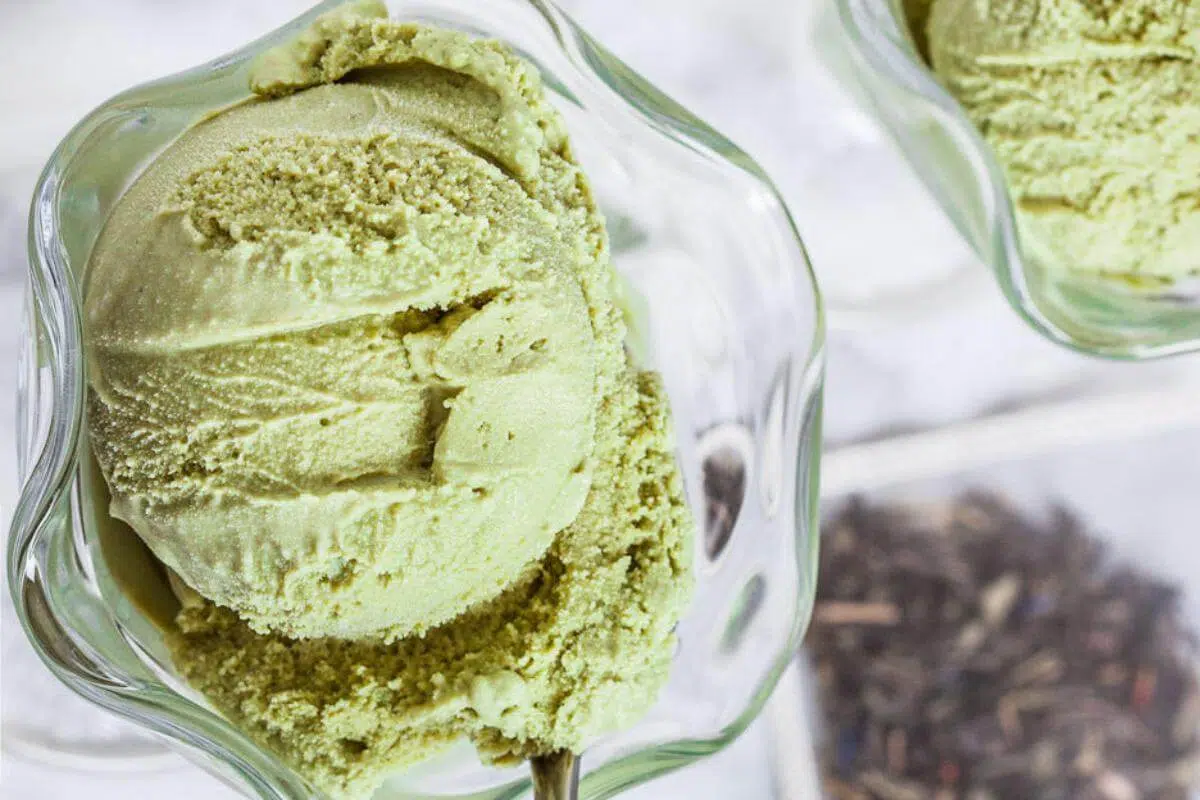 Green tea ice cream.