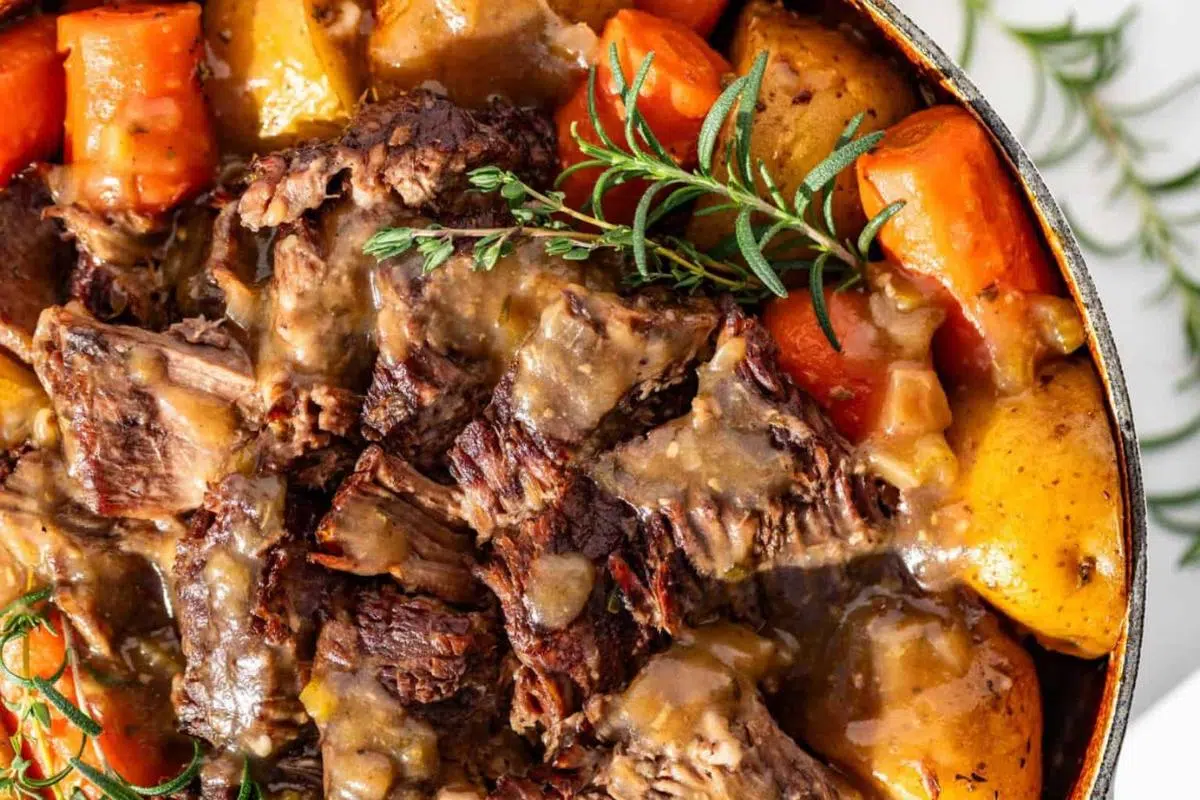 An up-close view of pot roast.