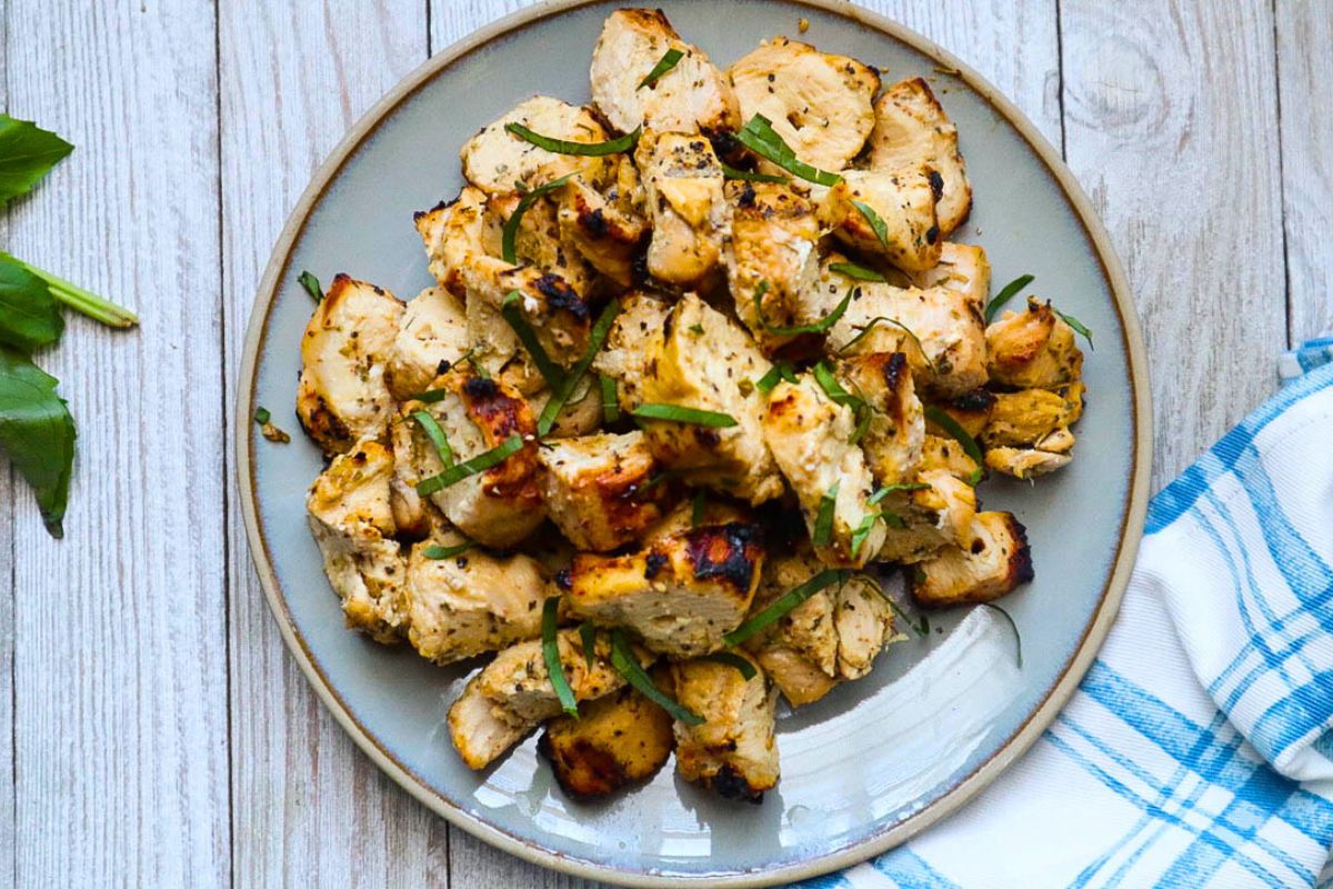 Herbs de Provence Grilled Chicken overhead view.
