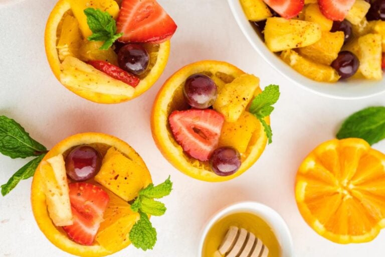 Mexican Fruit Salad overhead view.