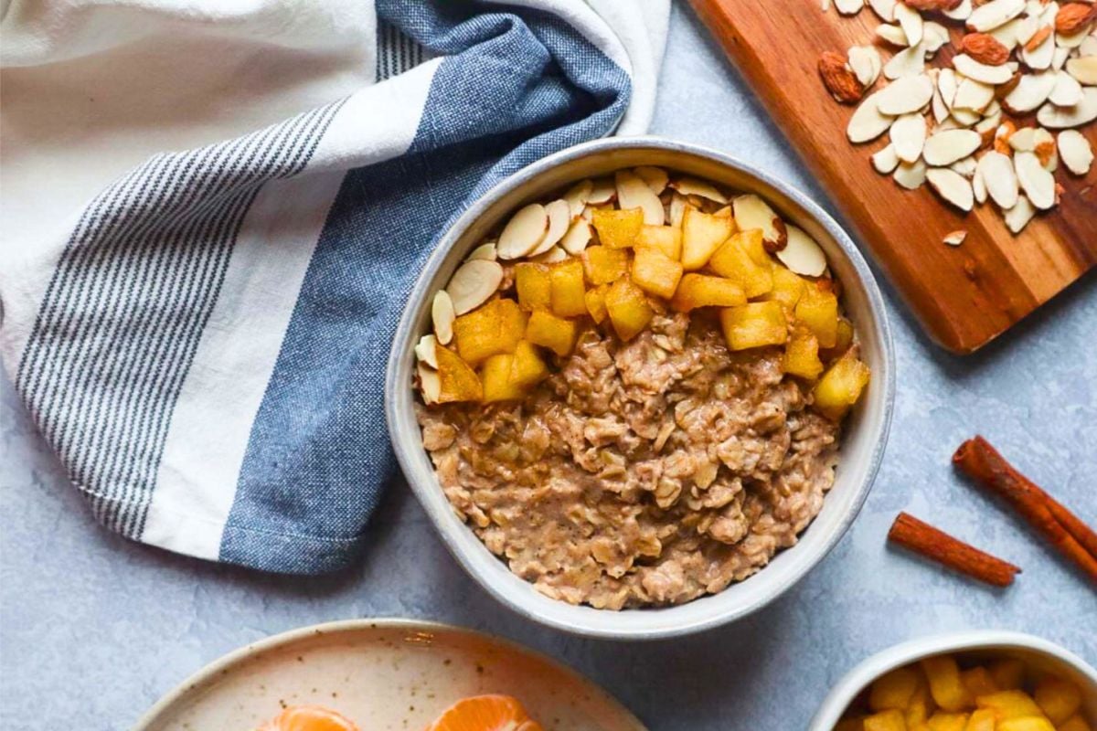 Spiced Oatmeal overhead view.