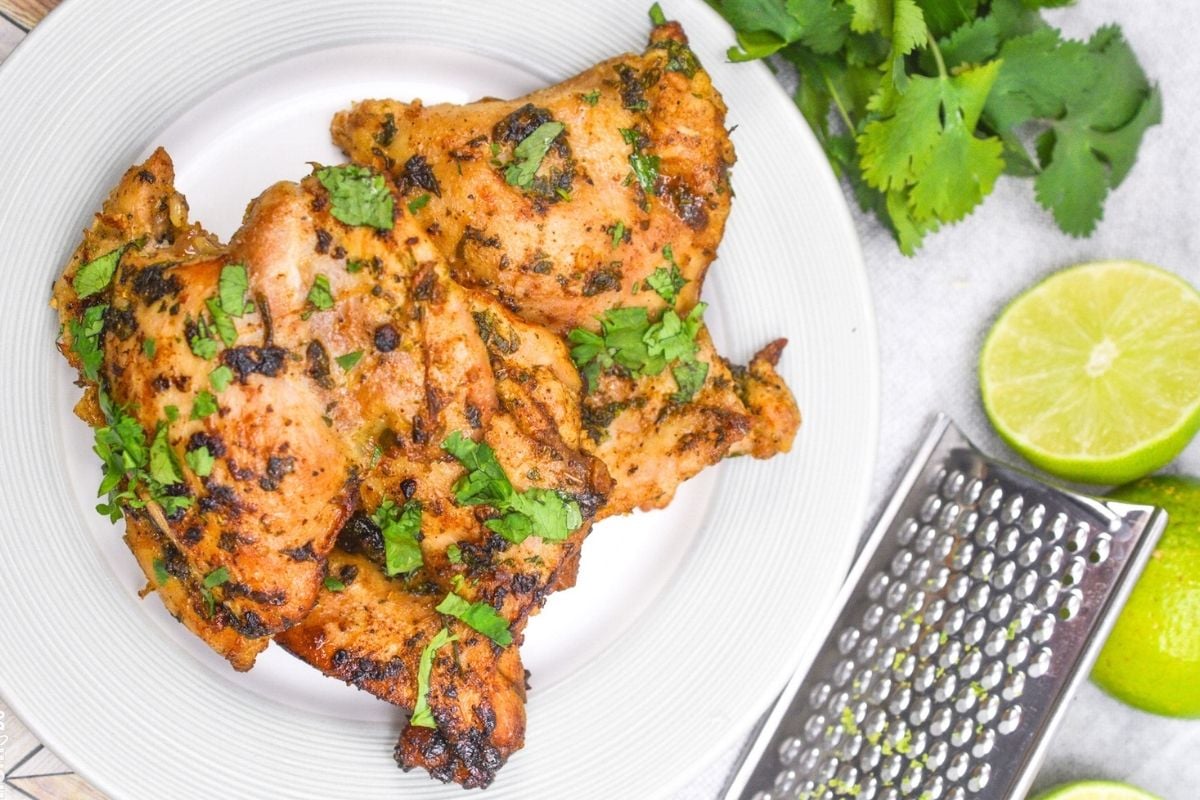 Cilantro Lime Chicken served on a plate.