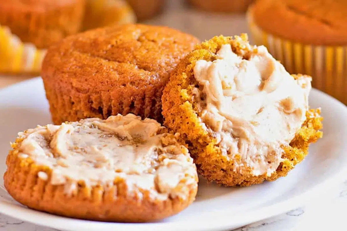 Pumpkin Muffins close up look.