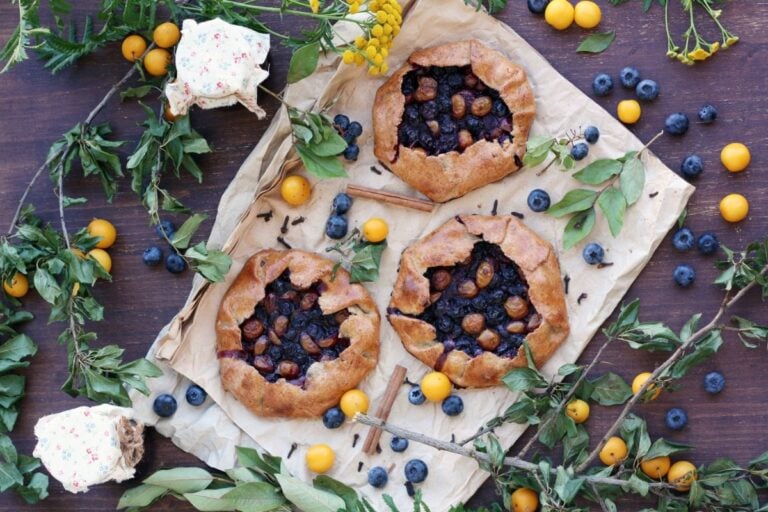 Blueberry Galette overhead view.