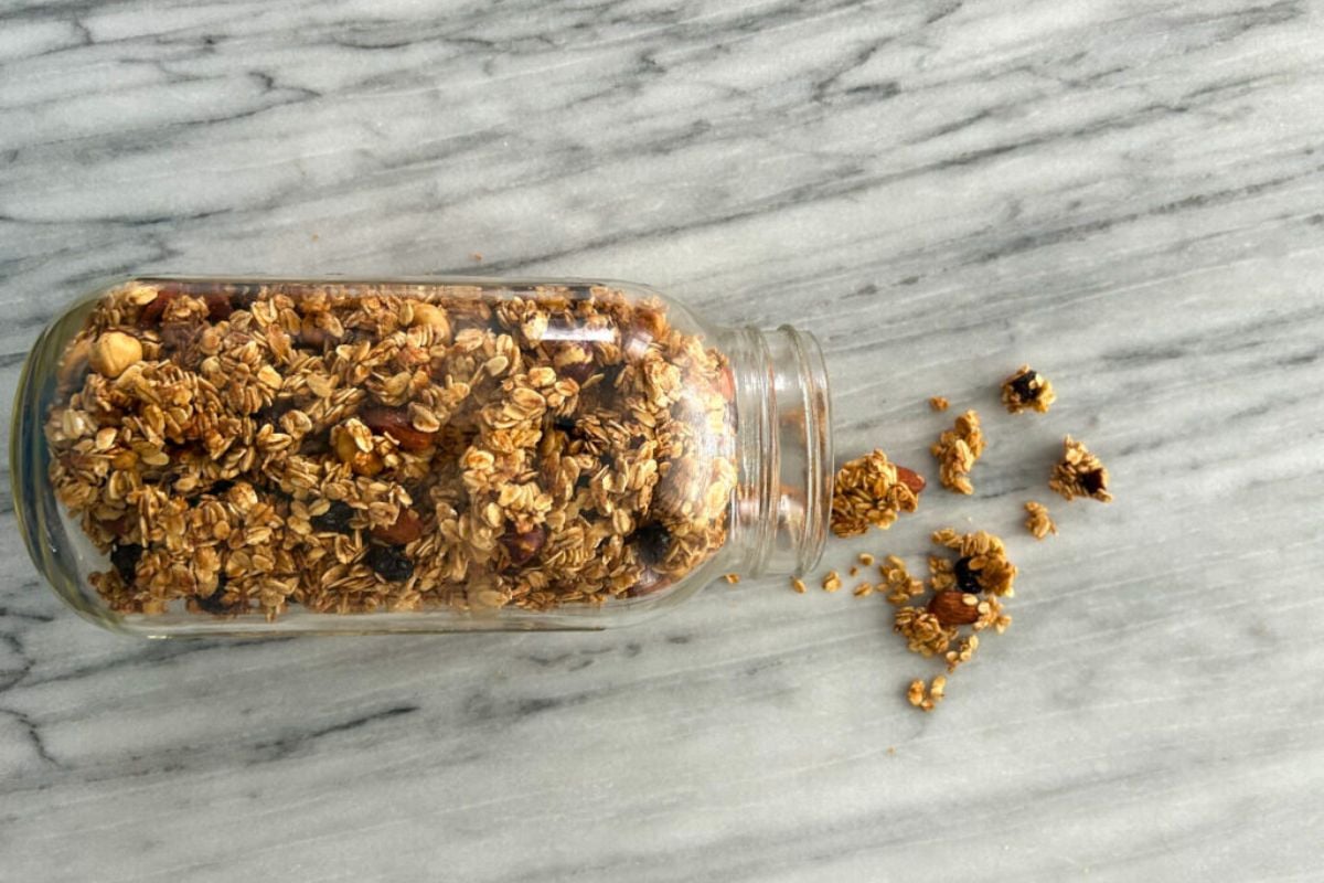 Granola in a jar.