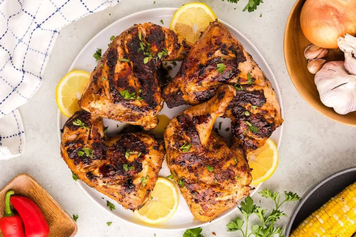 Portuguese Chicken overhead view.