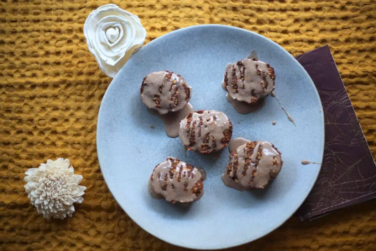 Pumpkin Breakfast Bars served on a plate.