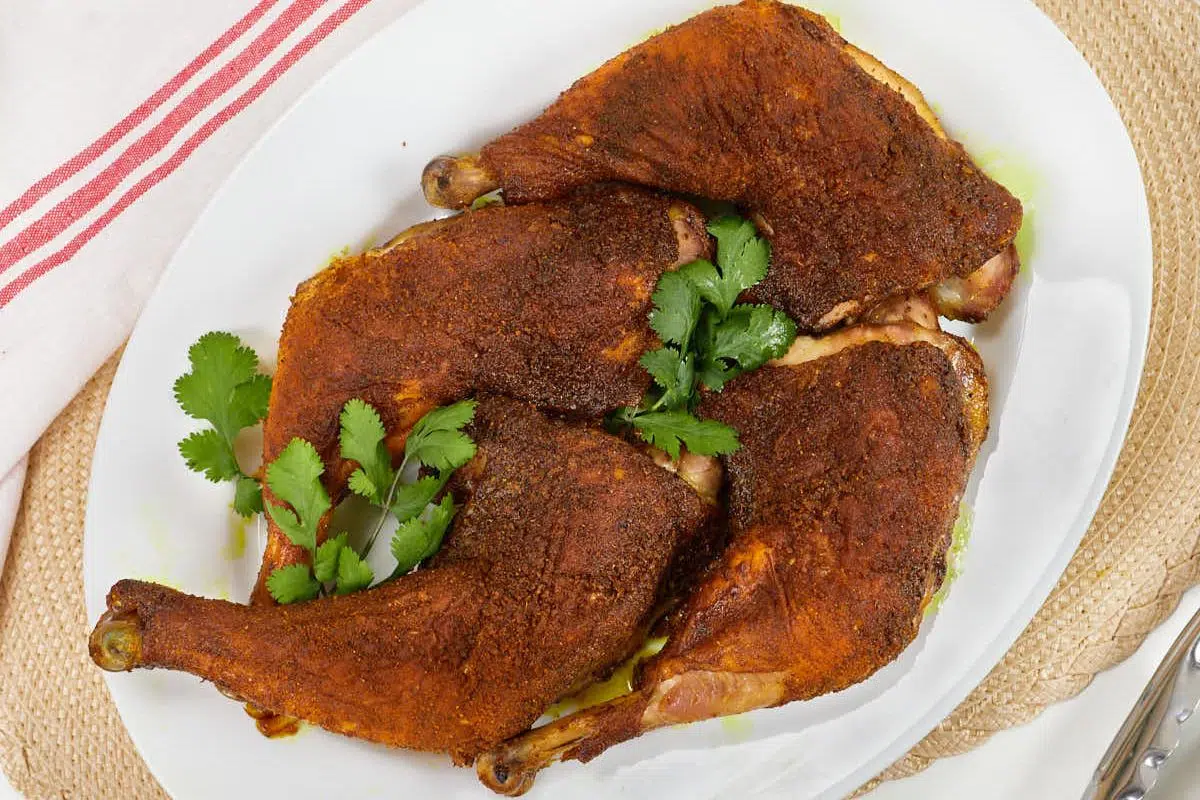 Ras El Hanout Chicken served on a plate.