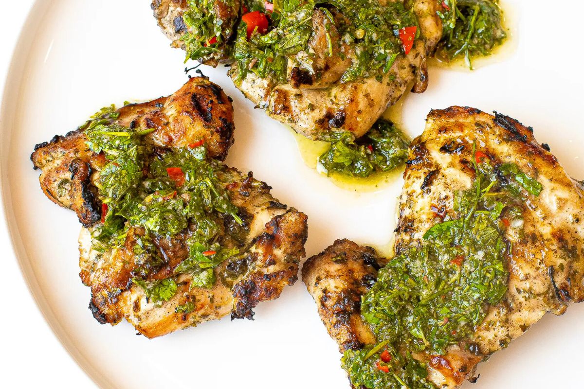 Chimichurri Chicken close up look.