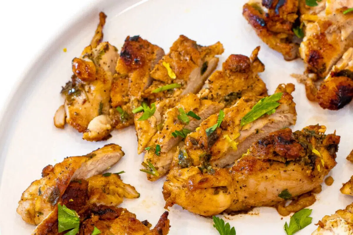 Greek Chicken close up look.