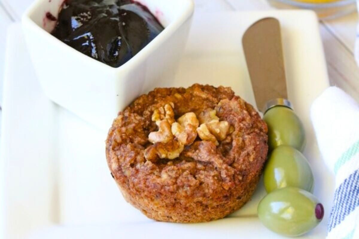 Oatmeal Muffins close up look.