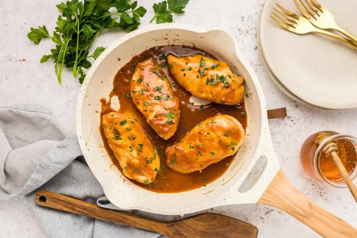 Honey Mustard Chicken overhead view.