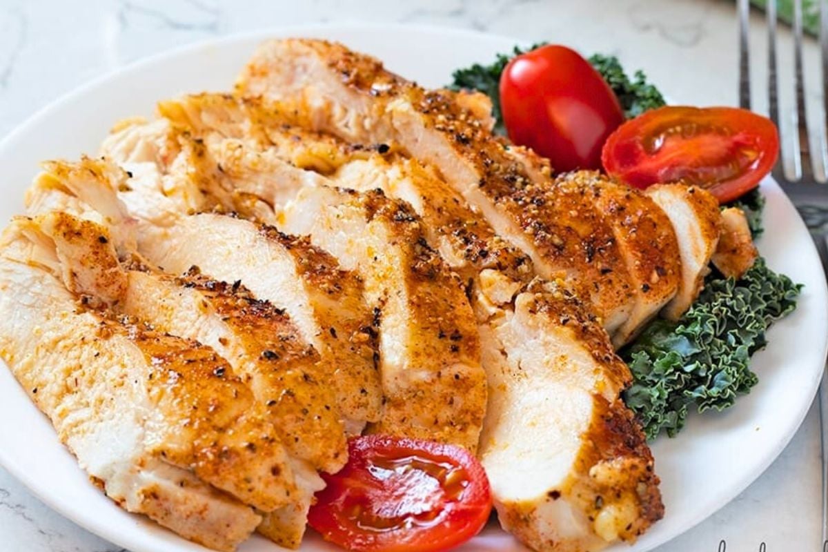 Baked Chicken Breasts served on a plate.