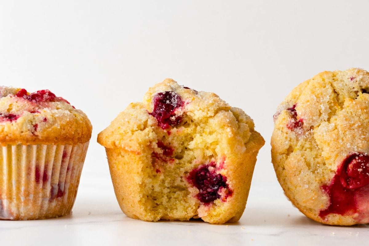 Cranberry Orange Muffins close up look.
