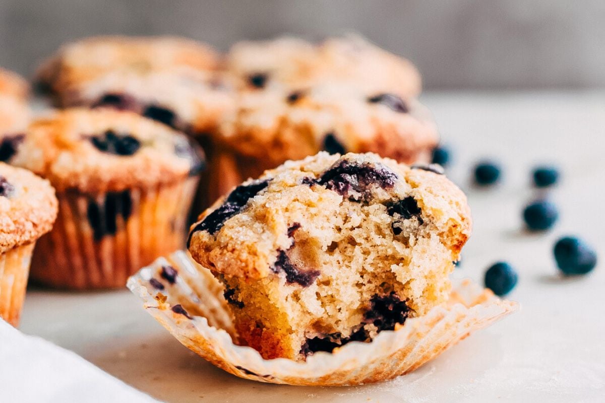 Blueberry Muffins close up look.