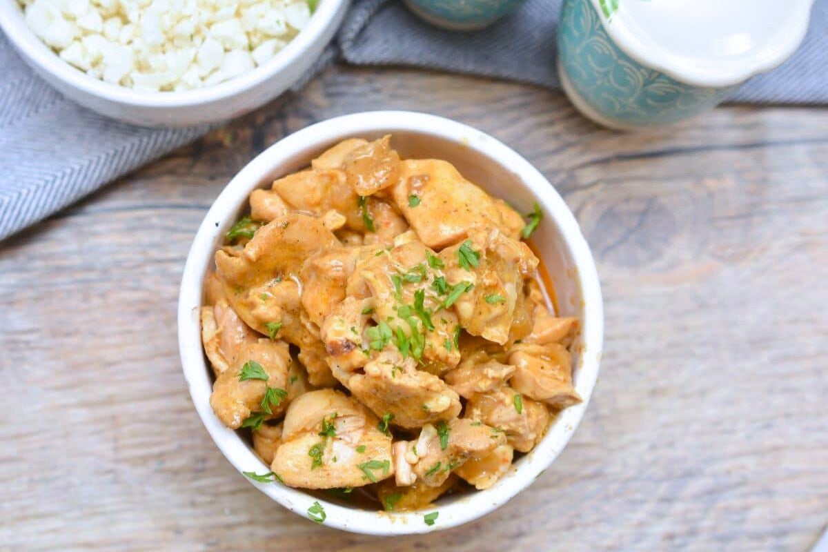 Butter Chicken in a bowl.