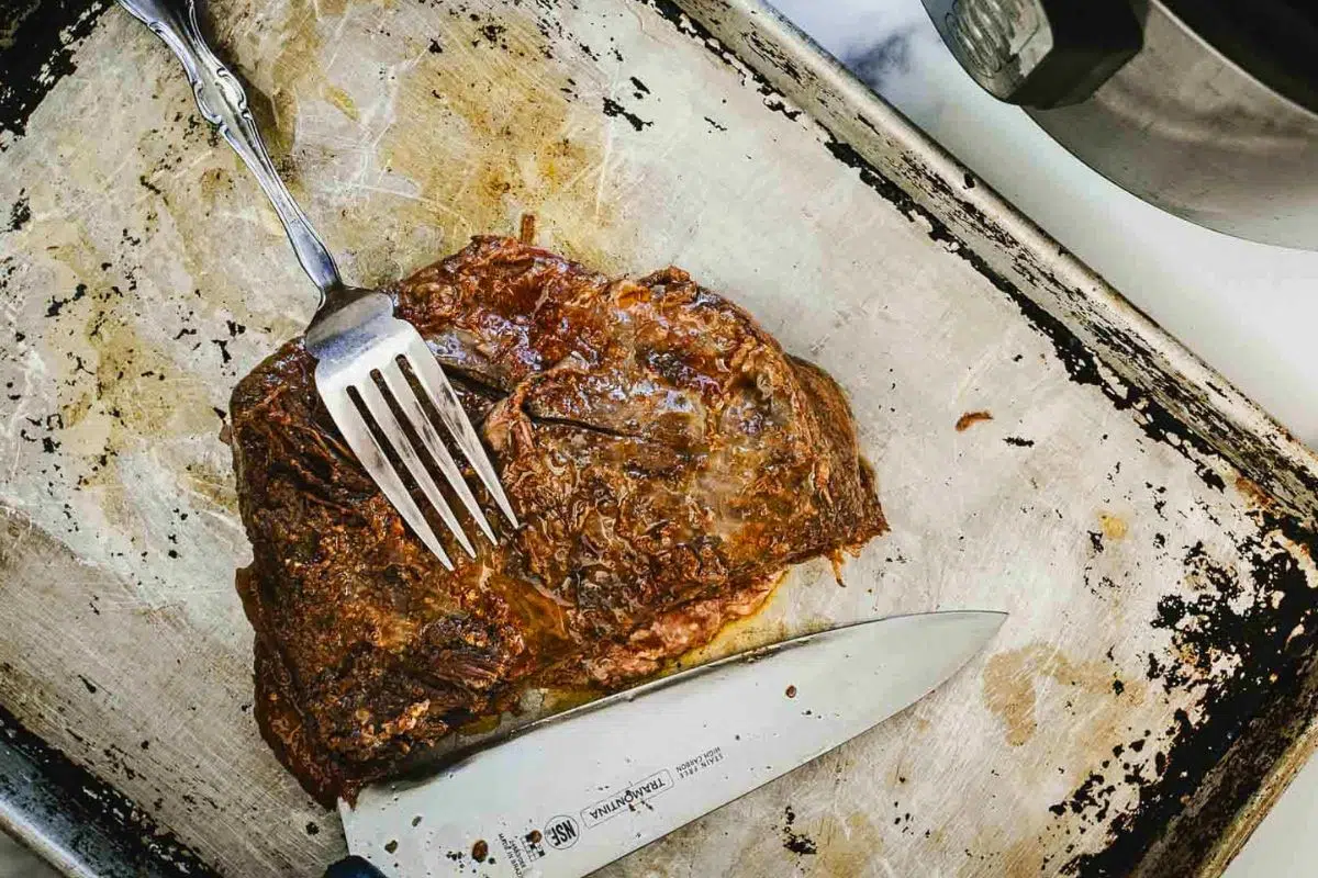 Instant Pot Brisket overhead view.