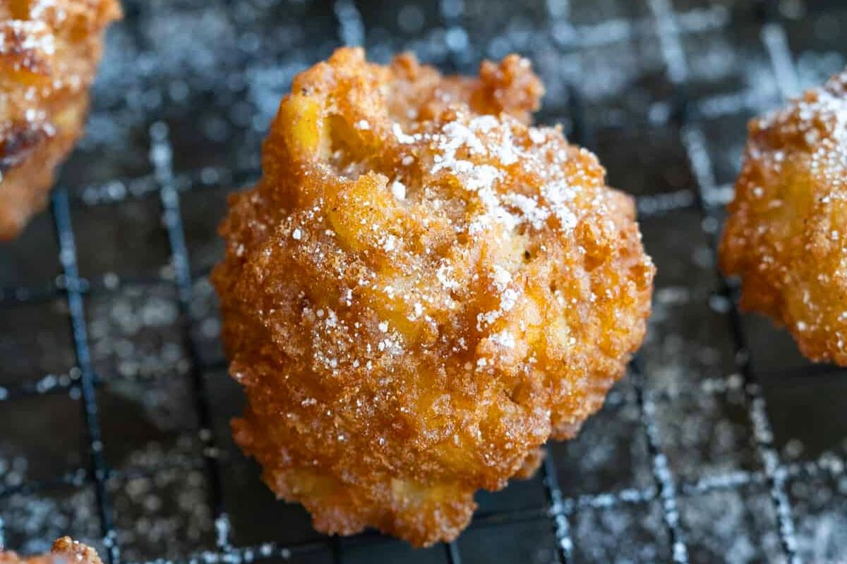Apple Fritters close up look.