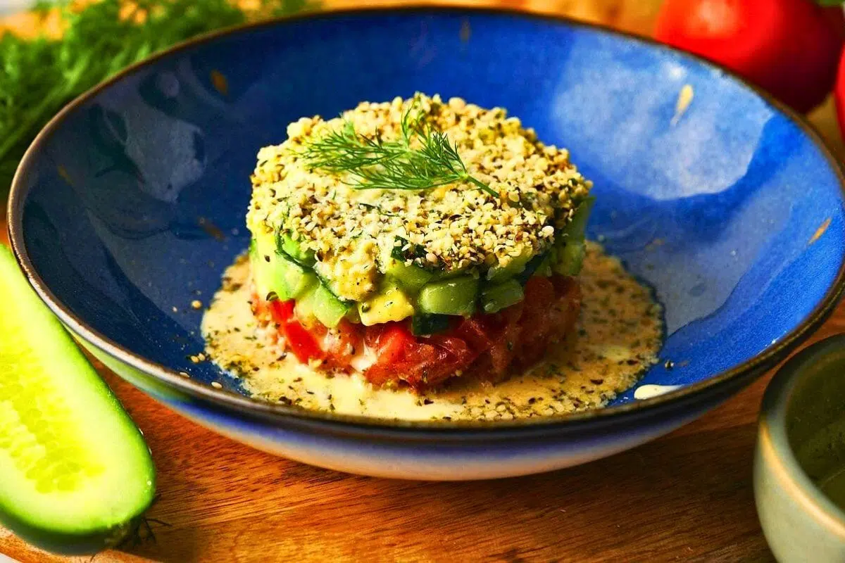 Hemp Seed Salad in a bowl.
