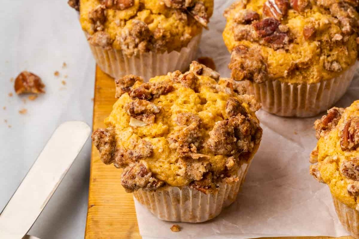 Sweet Potato Muffins close up look.