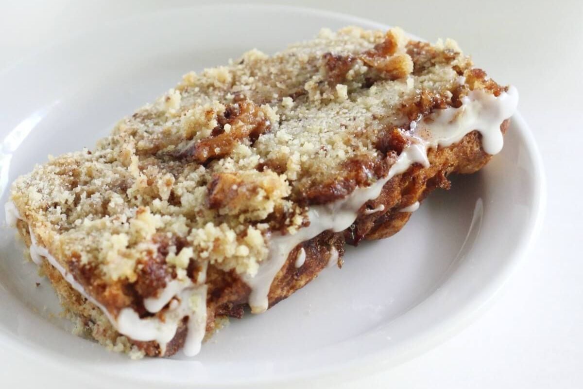 Apple Fritter Bread close up look.