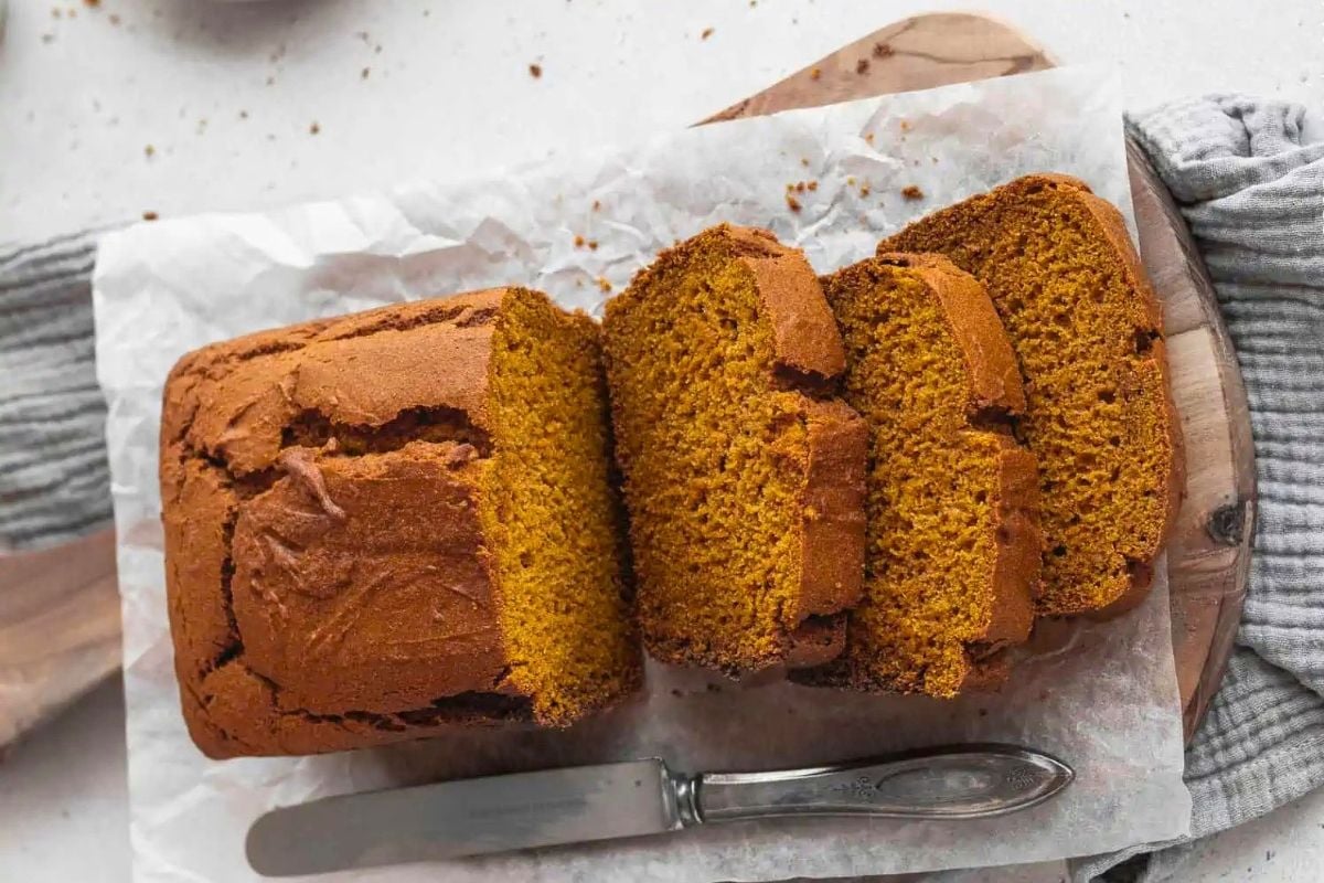 Pumpkin Bread overhead view.