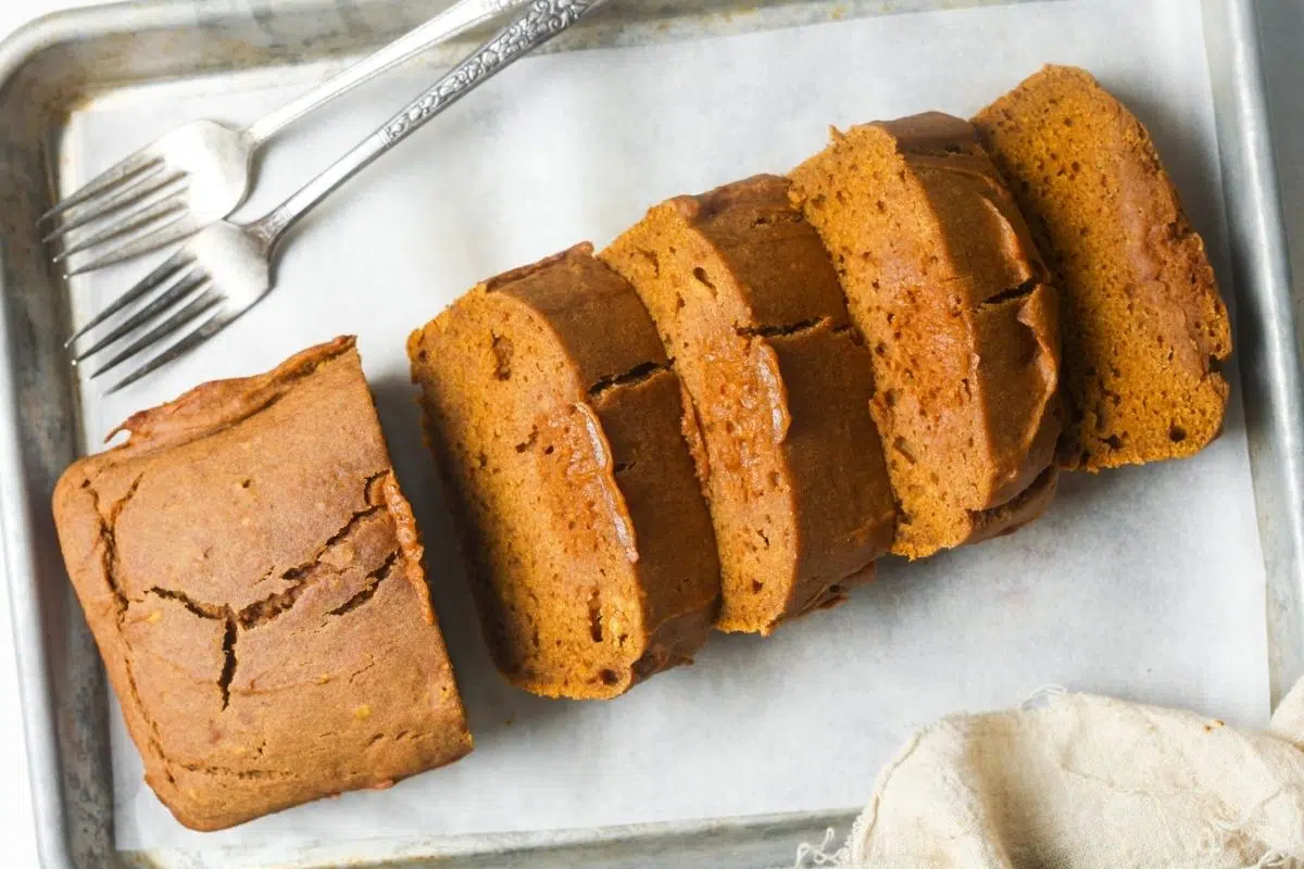 Pumpkin Bread overhead view.