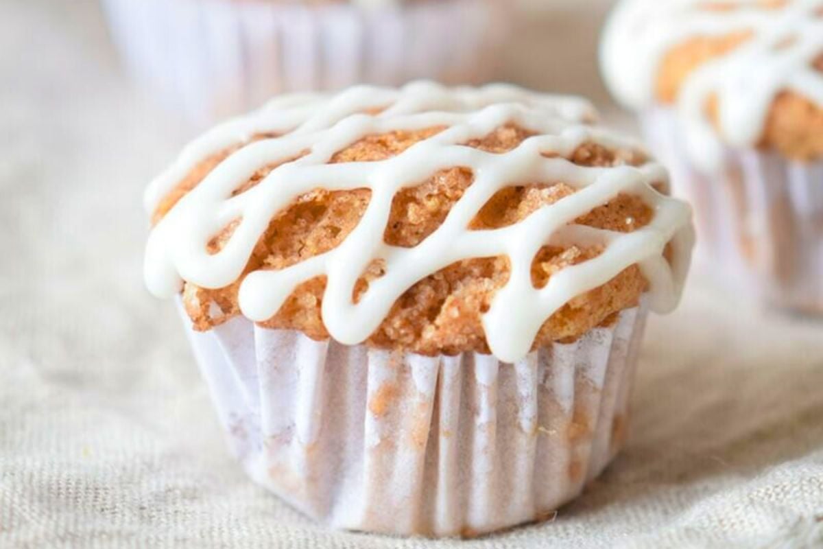 Pumpkin Streusel Muffins close up look.