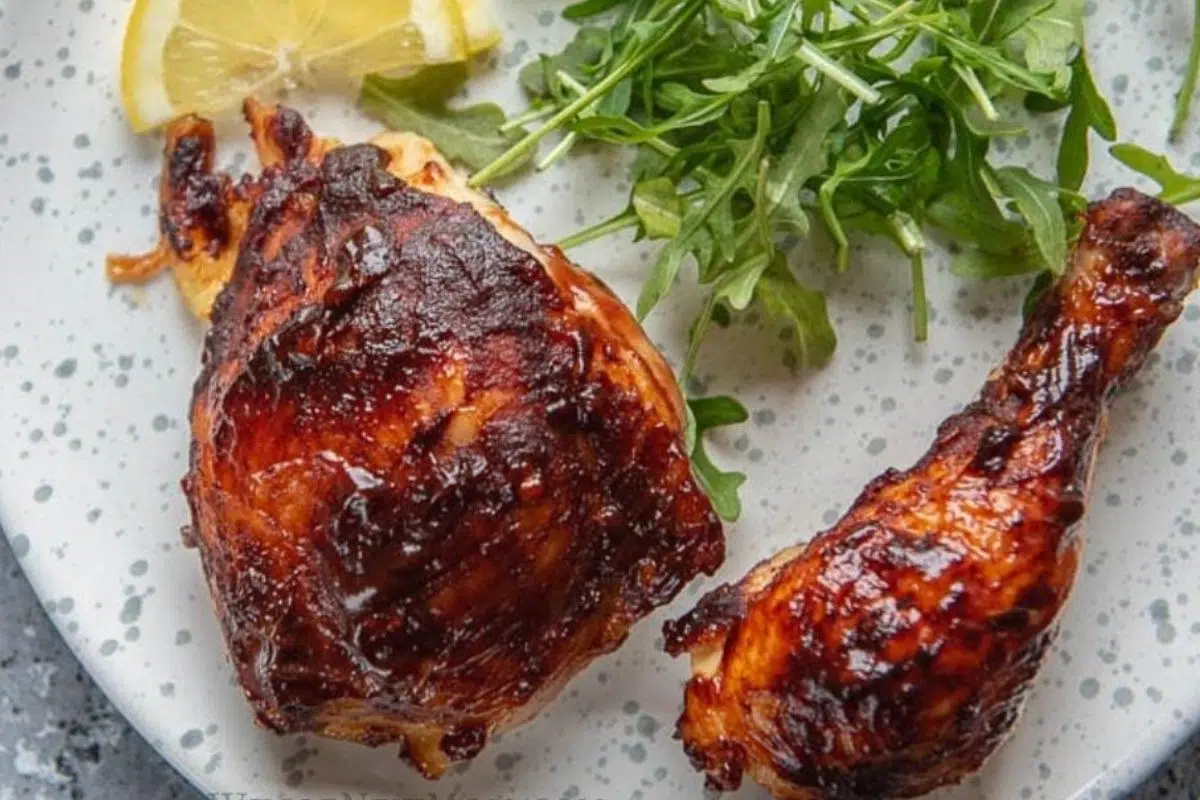 Keto BBQ Chicken close up look.
