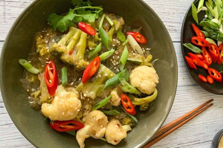 Asian Noodle Soup in a bowl.